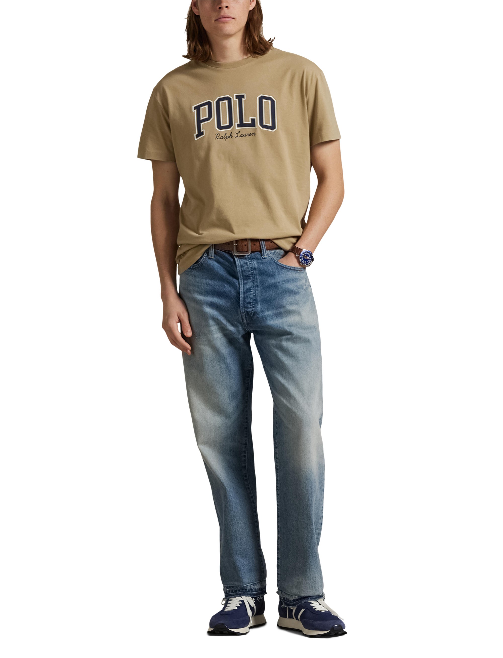 T-shirt à logo Custom Slim Fit - Surrey Tan