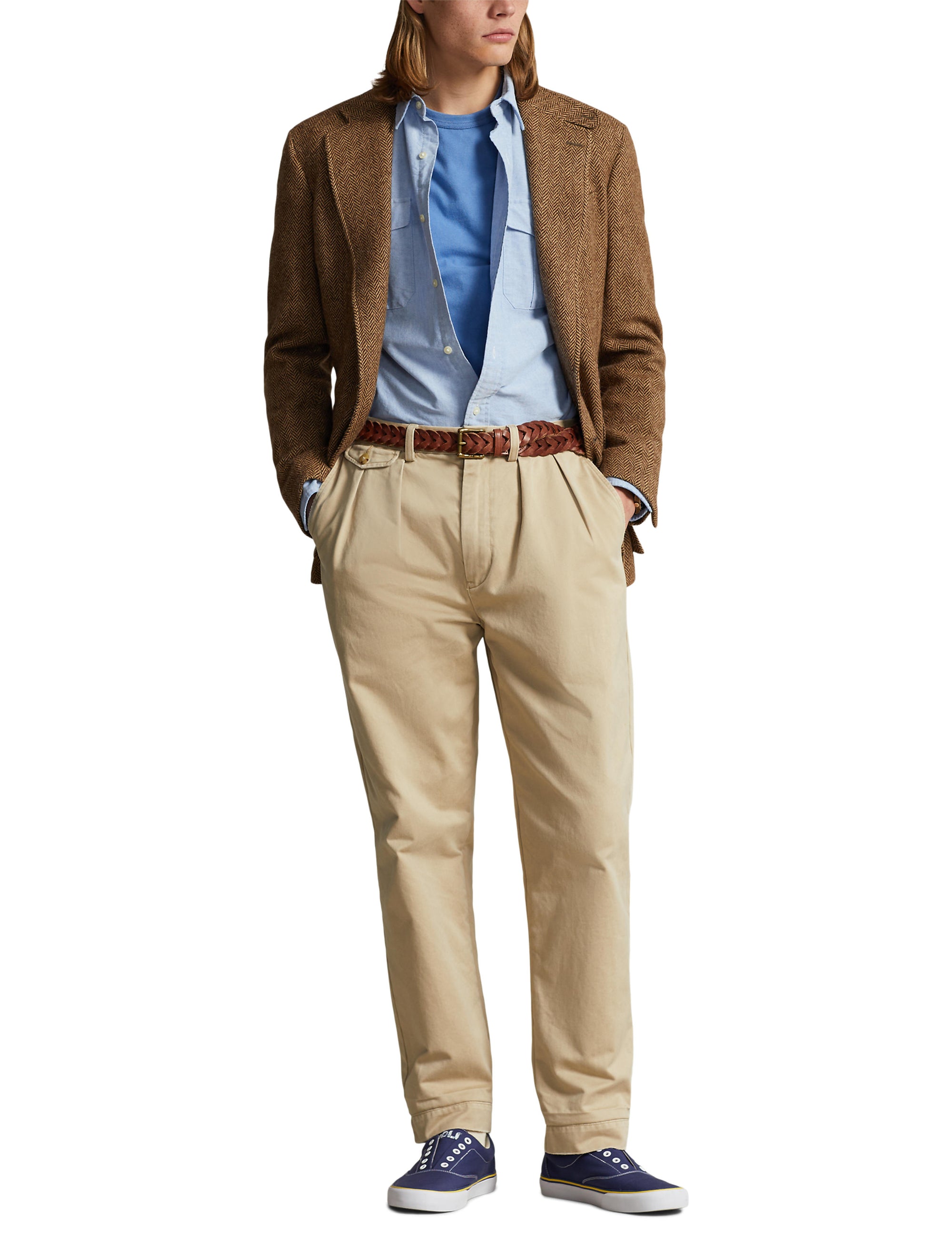 La veste RL67 à chevrons en laine - Brown & Camel