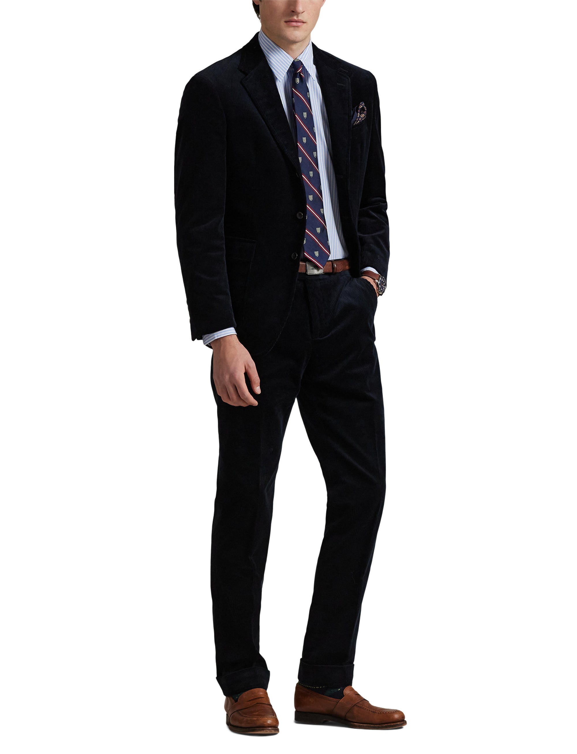 Veste Polo Tailored Fit velours côtelé - Fall Navy