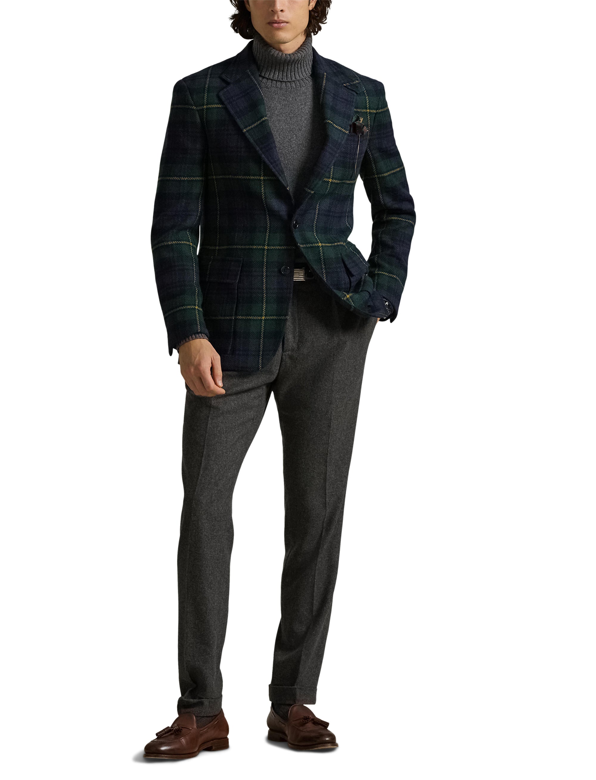 2pcs / NEW // BLACKWATCH YELLOW DECO SPORTCOAT SINGLE BREASTED RL67
