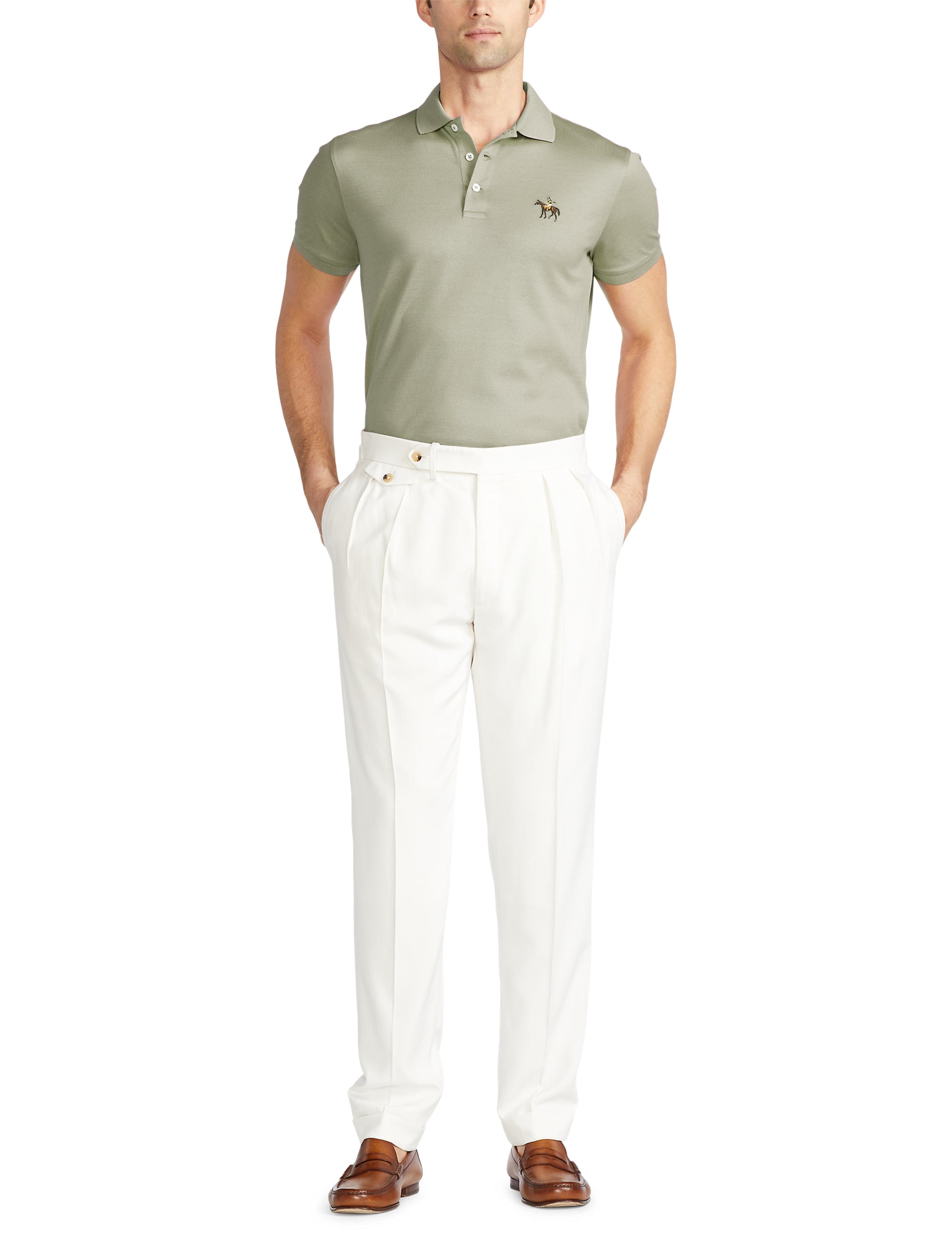Polo Custom Slim Fit en piqué - Sea Spray