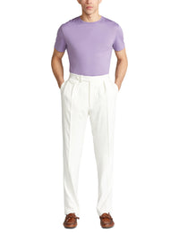 Round-neck T-shirt in Scottish yarn - Purple Haze