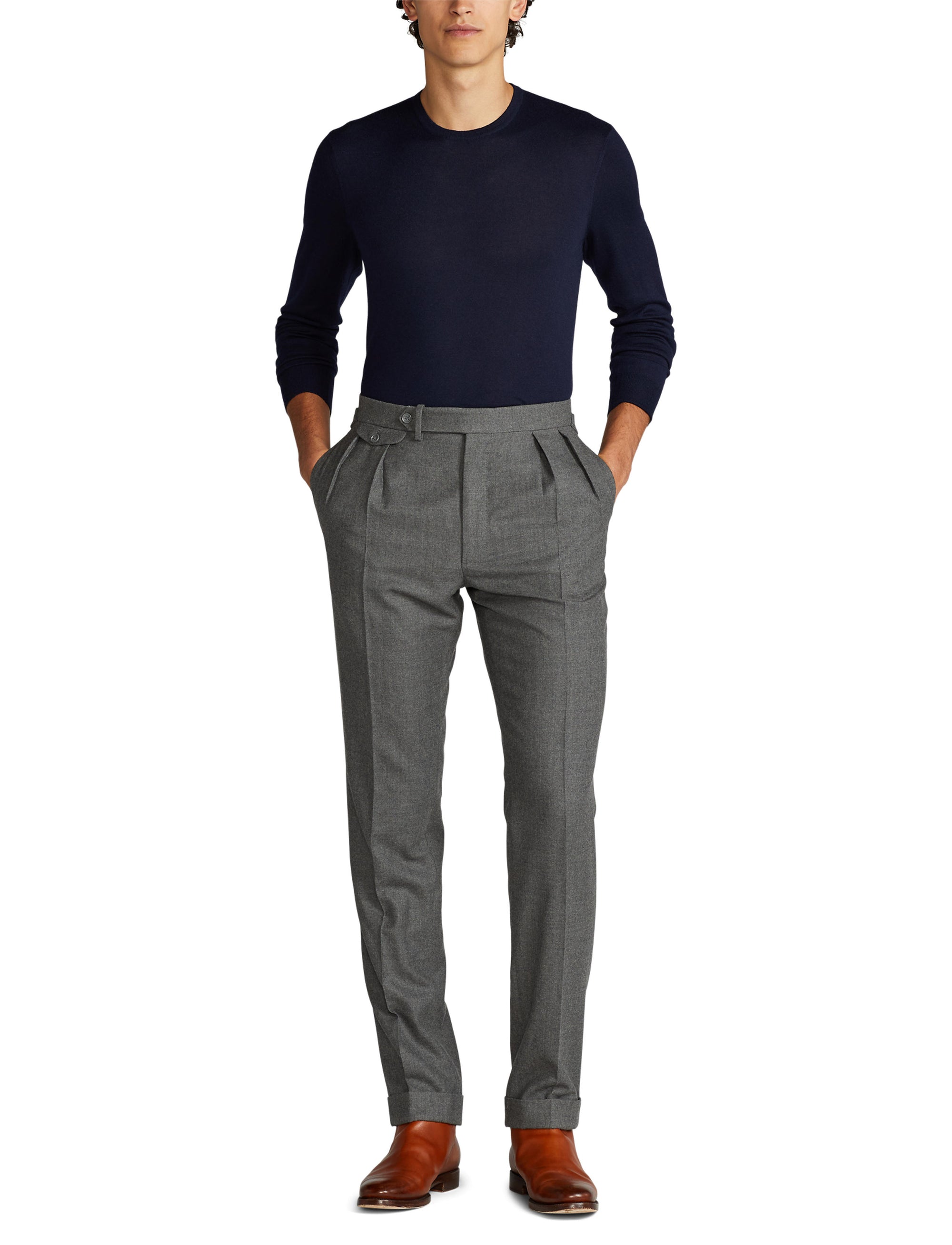 Pull col rond en cachemire - Classic Chairman Navy