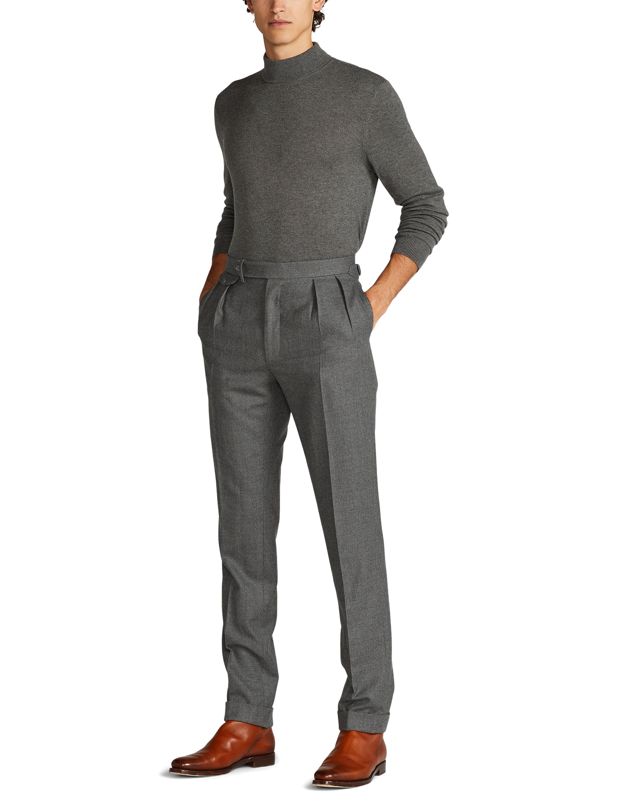 Pull col roulé en cachemire - Gris
