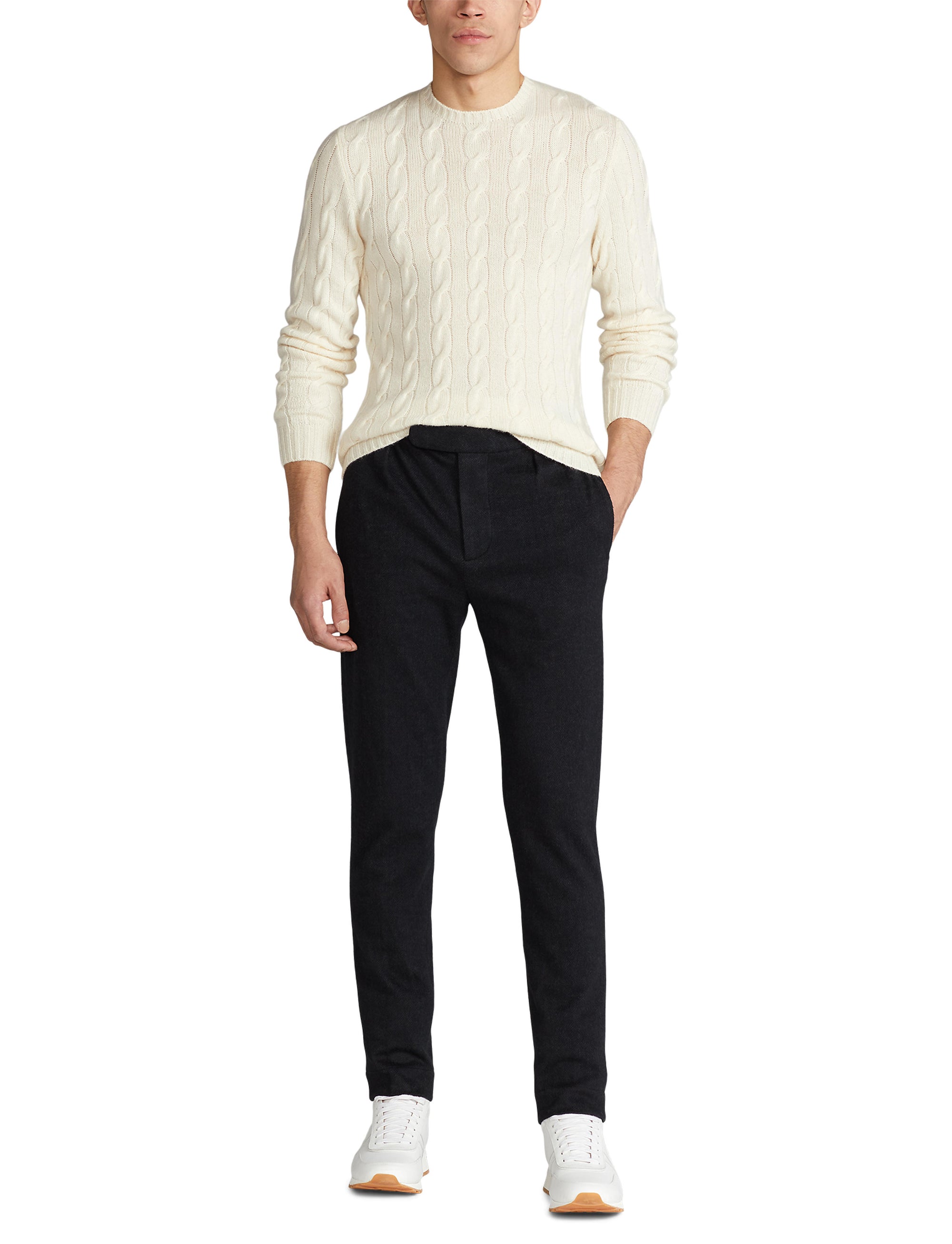 Pull en cachemire torsadé - Classic Cream