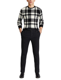 Pull en cachemire écossais - Classic Black With Lux Cream