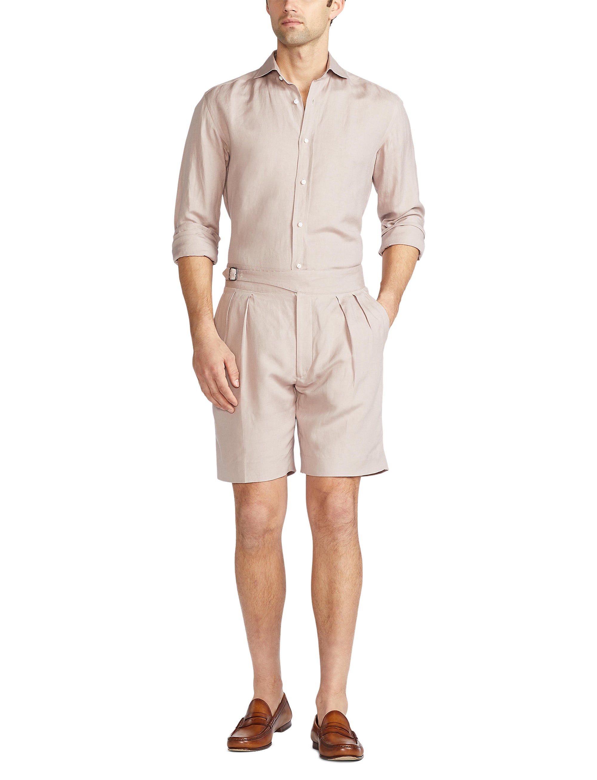 Linen and silk shirt - Dusty Pink