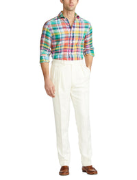 Pantalon Gregory en lin et soie mélangé - Classic Cream