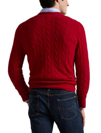 Pull iconique en cachemire torsadé - Park Ave Red