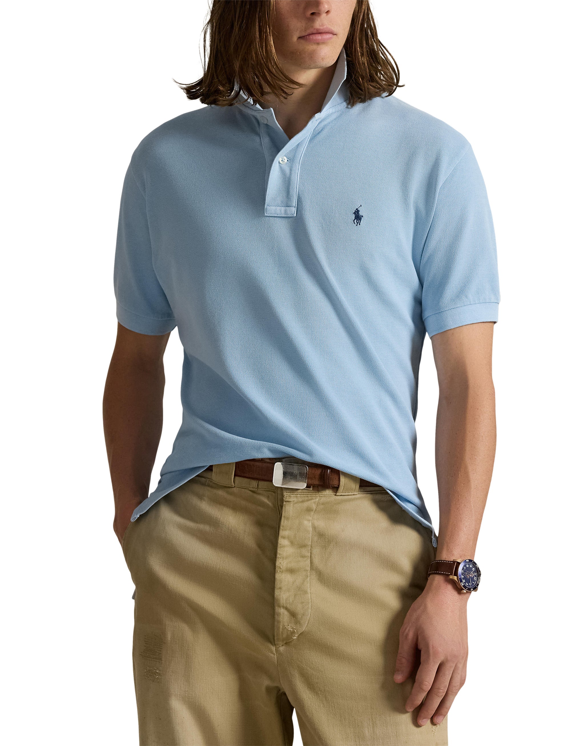 Polo coupe originale en coton piqué - Southport Blue
