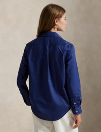 Chemise Classic Fit en sergé de coton  - Classic Navy