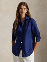 Chemise Classic Fit en sergé de coton  - Classic Navy
