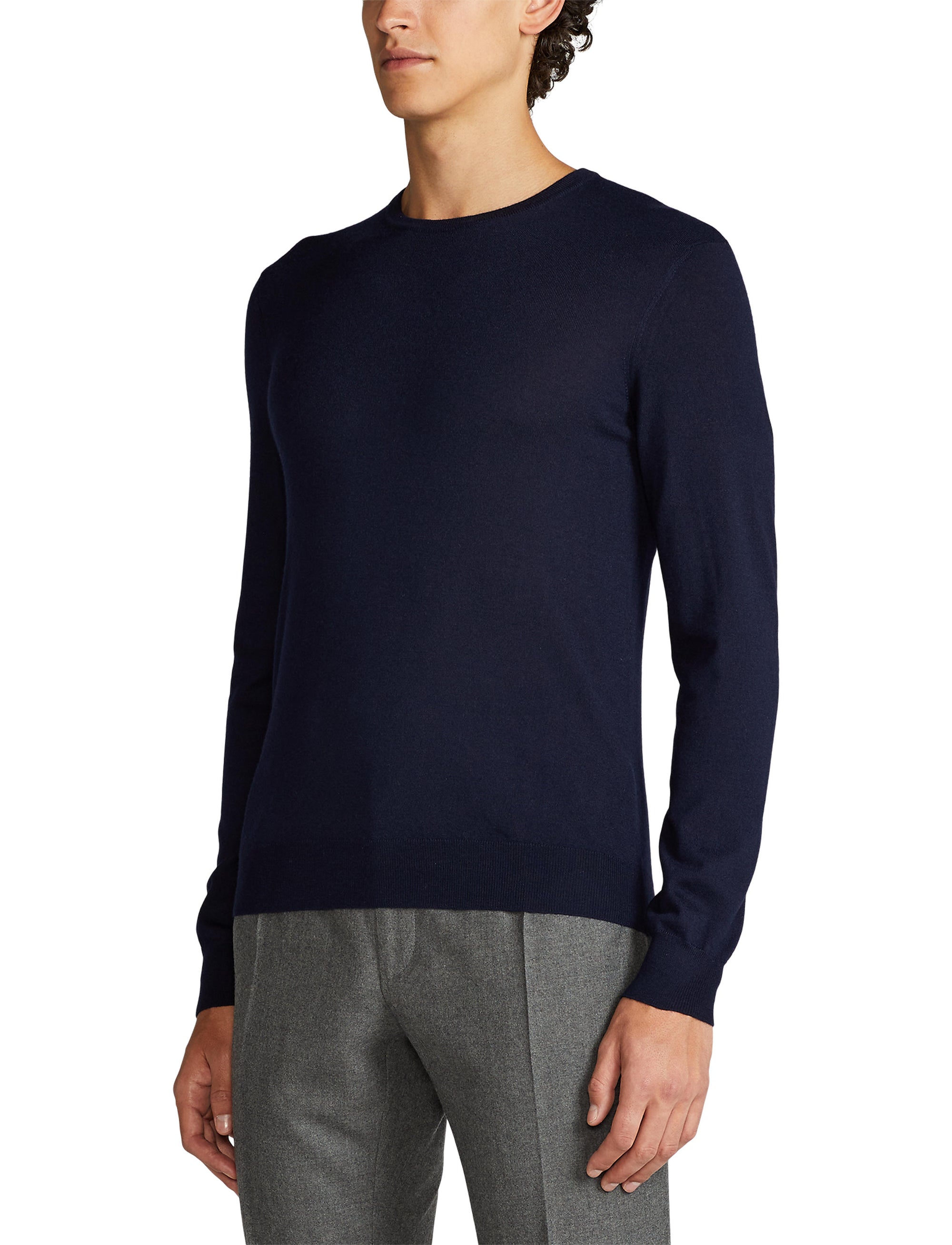 Pull col rond en cachemire - Classic Chairman Navy