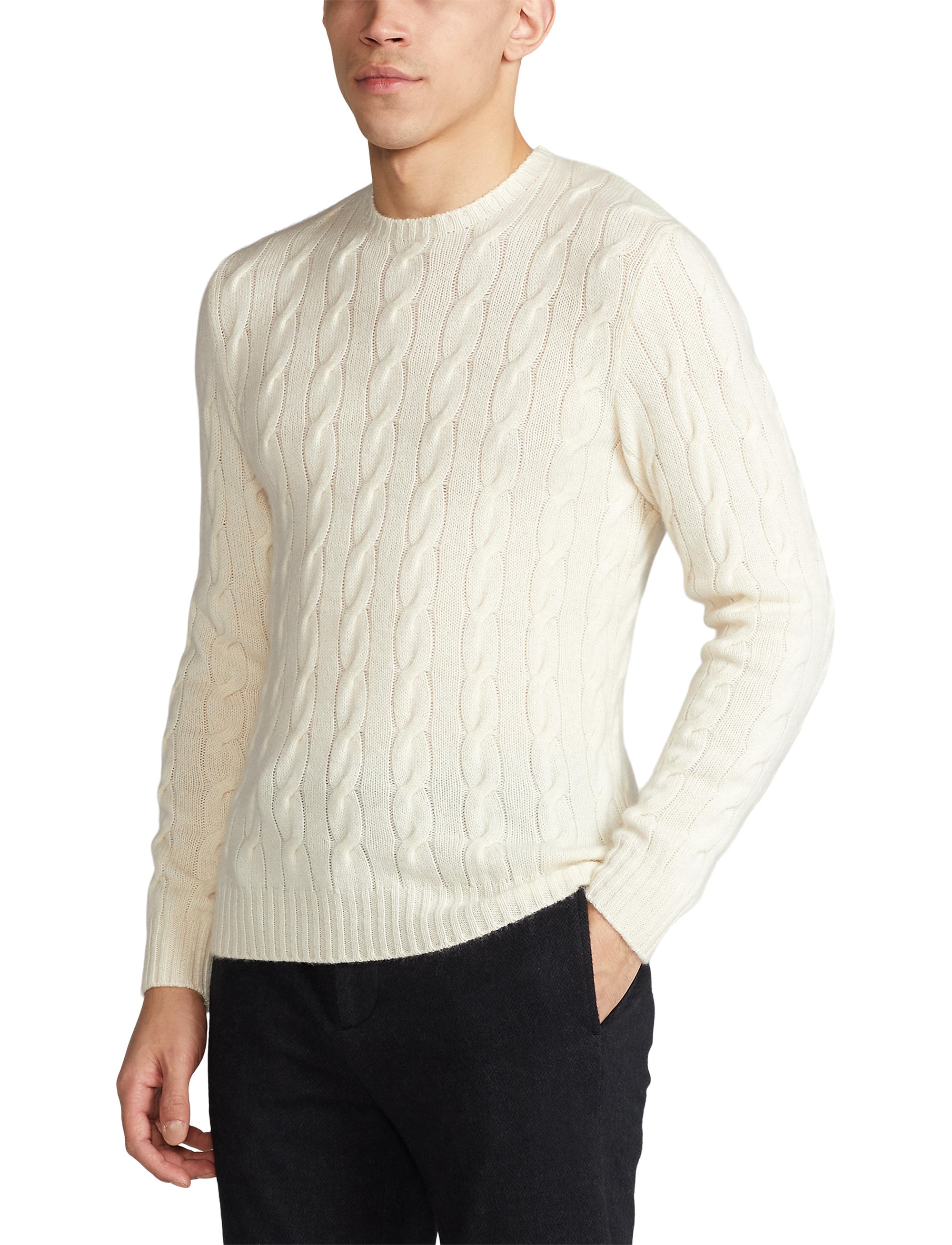 Pull en cachemire torsadé - Classic Cream