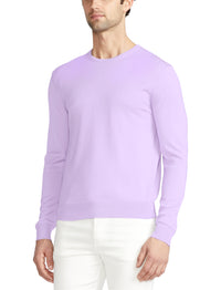 Pull col rond en coton - Lilac