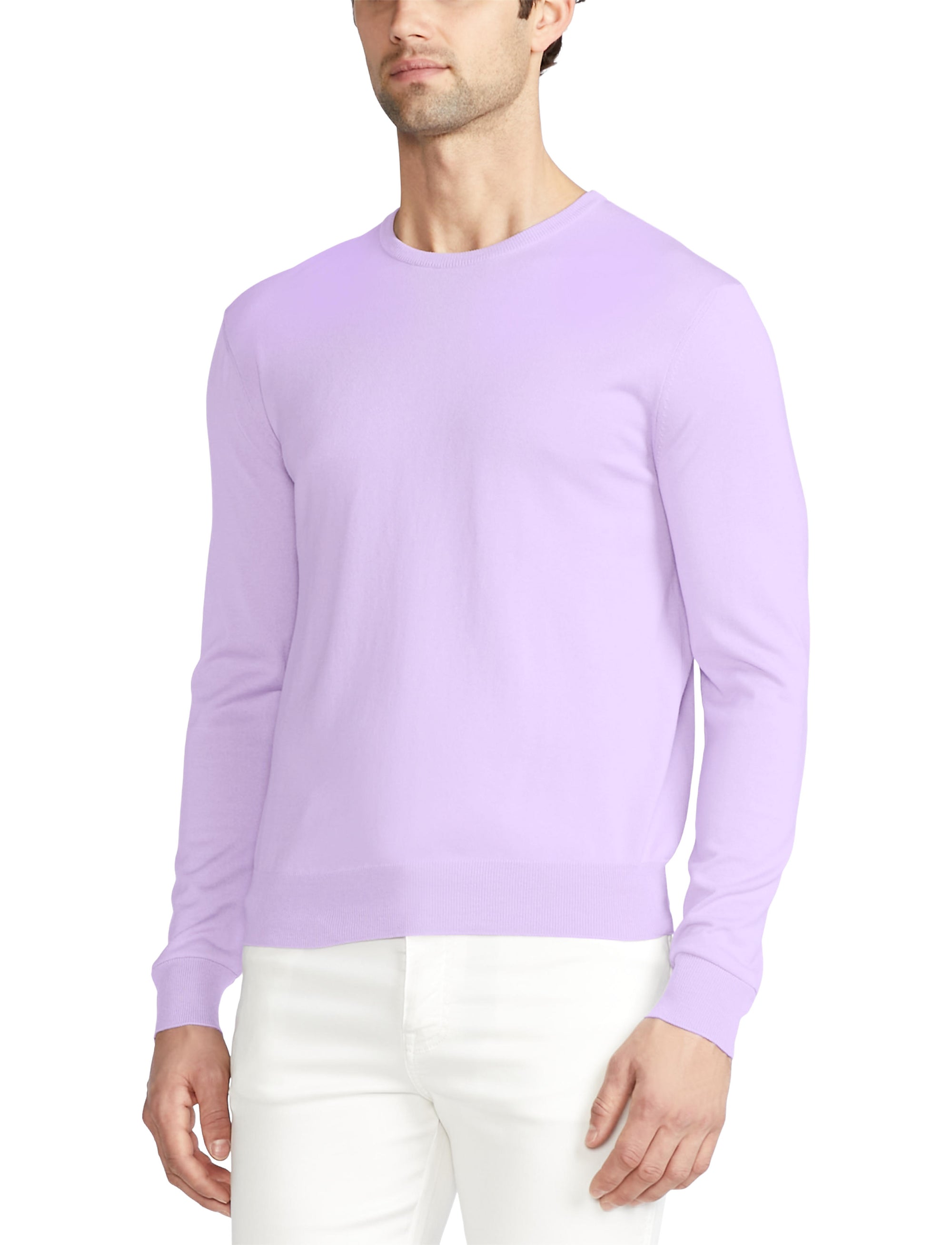 Pull col rond en coton - Lilac