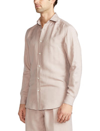 Linen and silk shirt - Dusty Pink