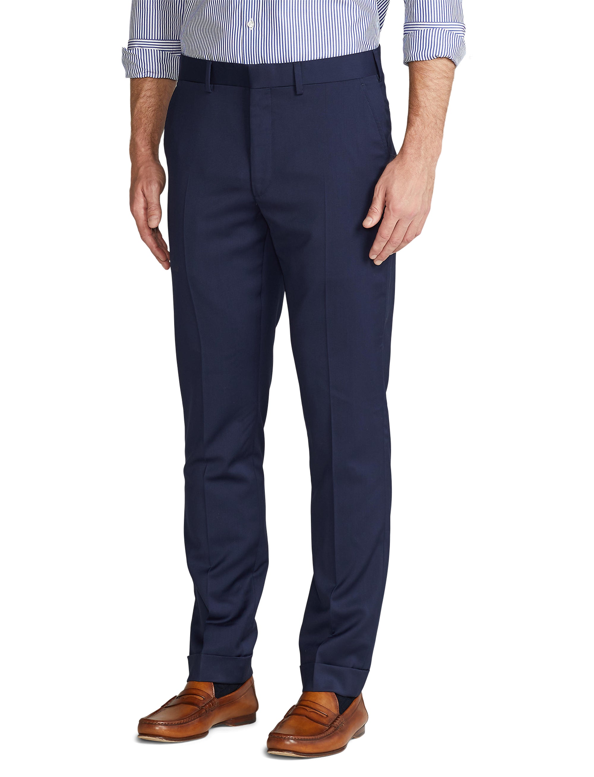 Gregory trousers in wool twill - Classic Navy