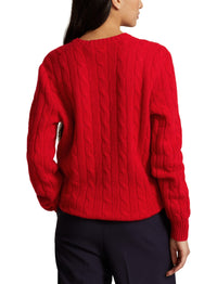 Pull iconique en cachemire torsadé - Park Ave Red