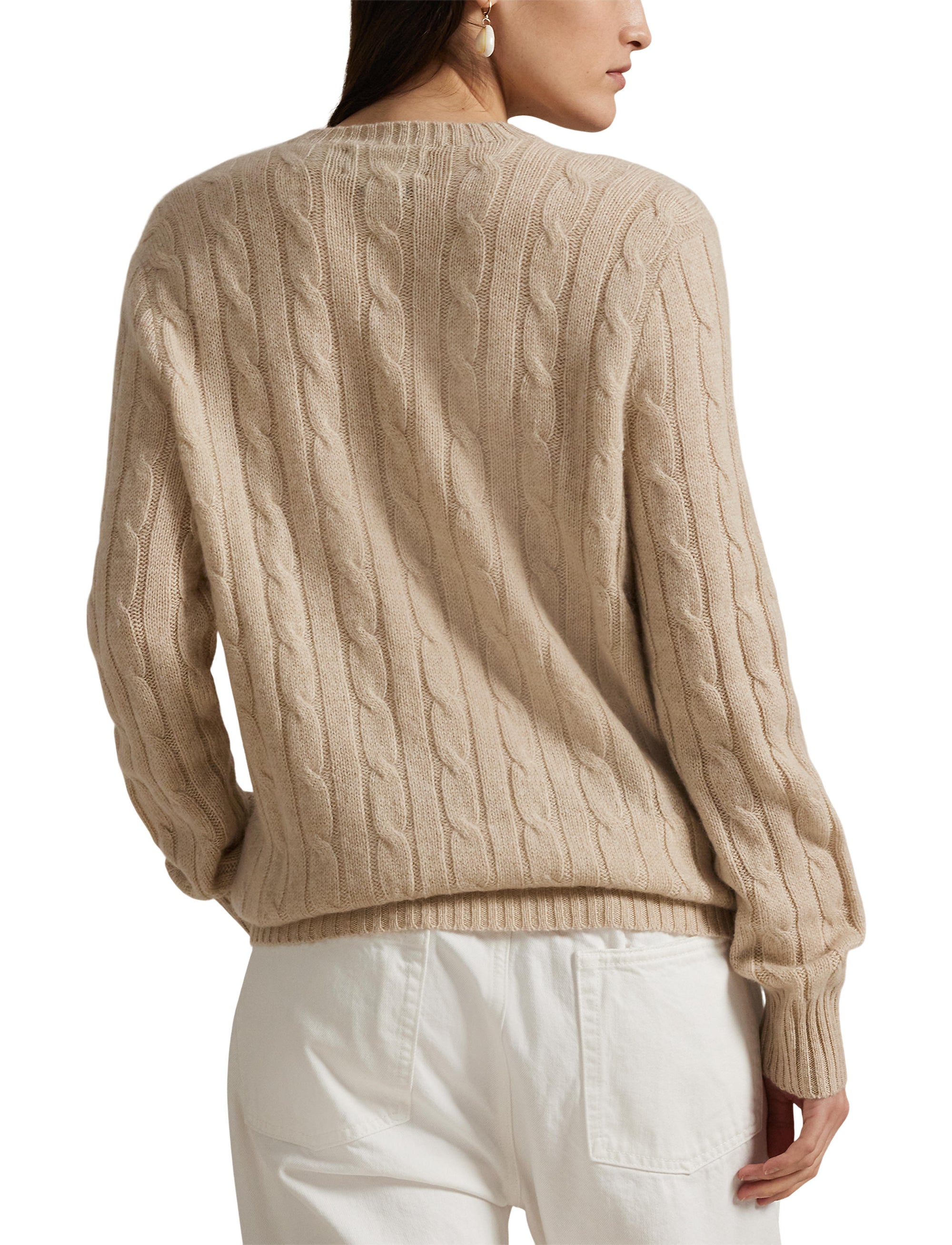 Pull iconique en cachemire torsadé - Natural Cream Heather