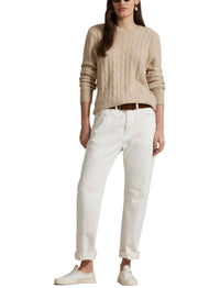 Pull iconique en cachemire torsadé - Natural Cream Heather