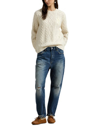 Pull Polo Ralph Lauren Yankees en laine - Cream Combo