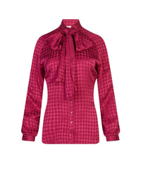 Chemise Willie à col noué - Berry