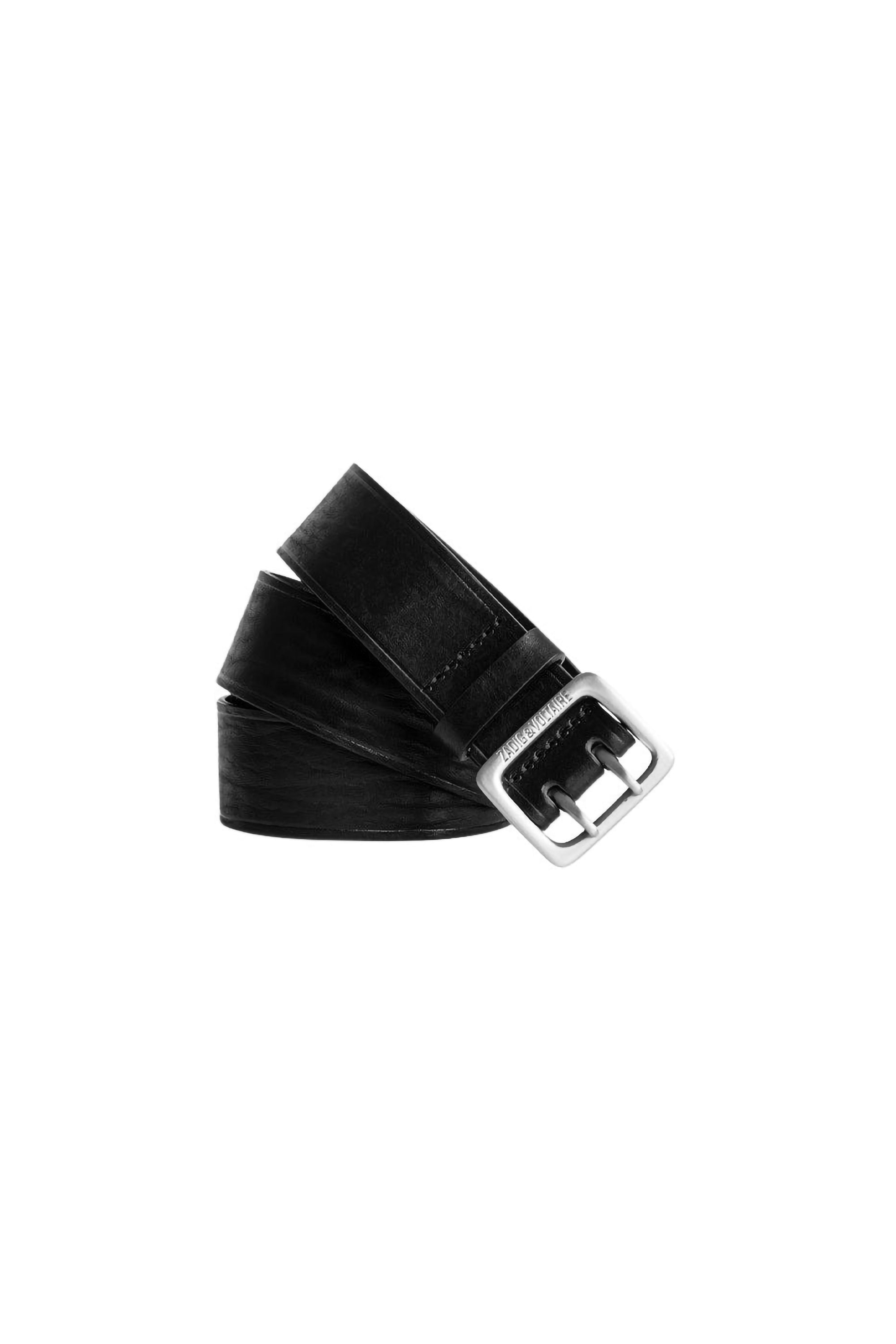 Ceinture Buckley en cuir - Noir