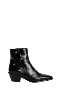 Bottines Tyler Vintage Stars en cuir - Noir
