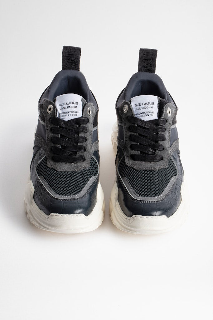 ZHORS LINE BLUE OF GREY FUTURE CROCO EMBOSSED + MIX NE