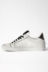 Sneakers basses en cuir à logo " ZV" 1747 La Flash - Blanc