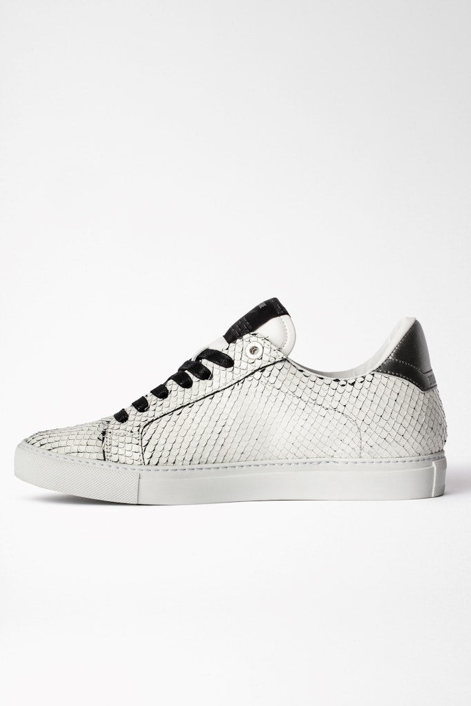 Sneakers basses en cuir à logo " ZV" 1747 La Flash - Blanc