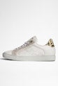 ZV" 1747 logo sneakers in leather - White