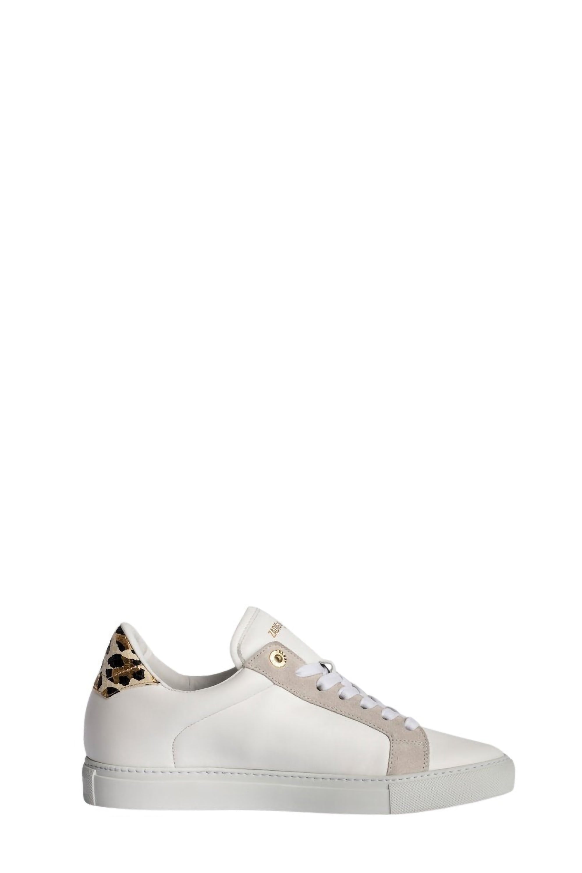 ZV" 1747 logo sneakers in leather - White