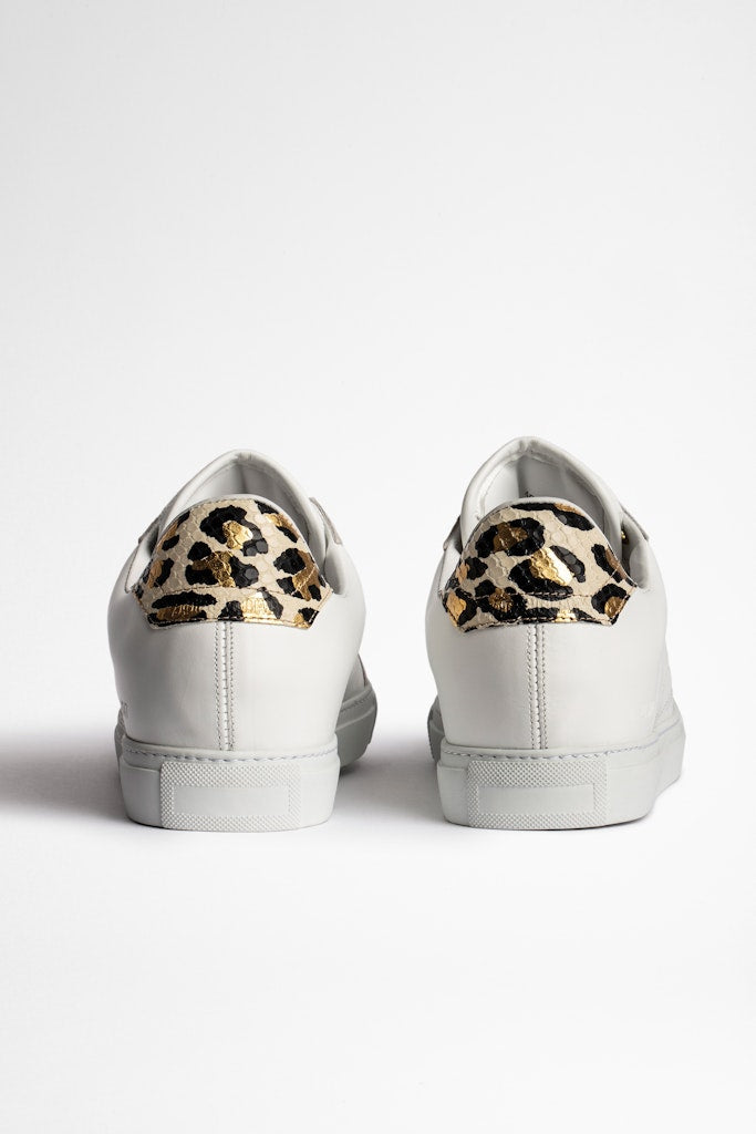 ZV" 1747 logo sneakers in leather - White