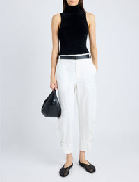Pantalon taille haute fuselé - Off White