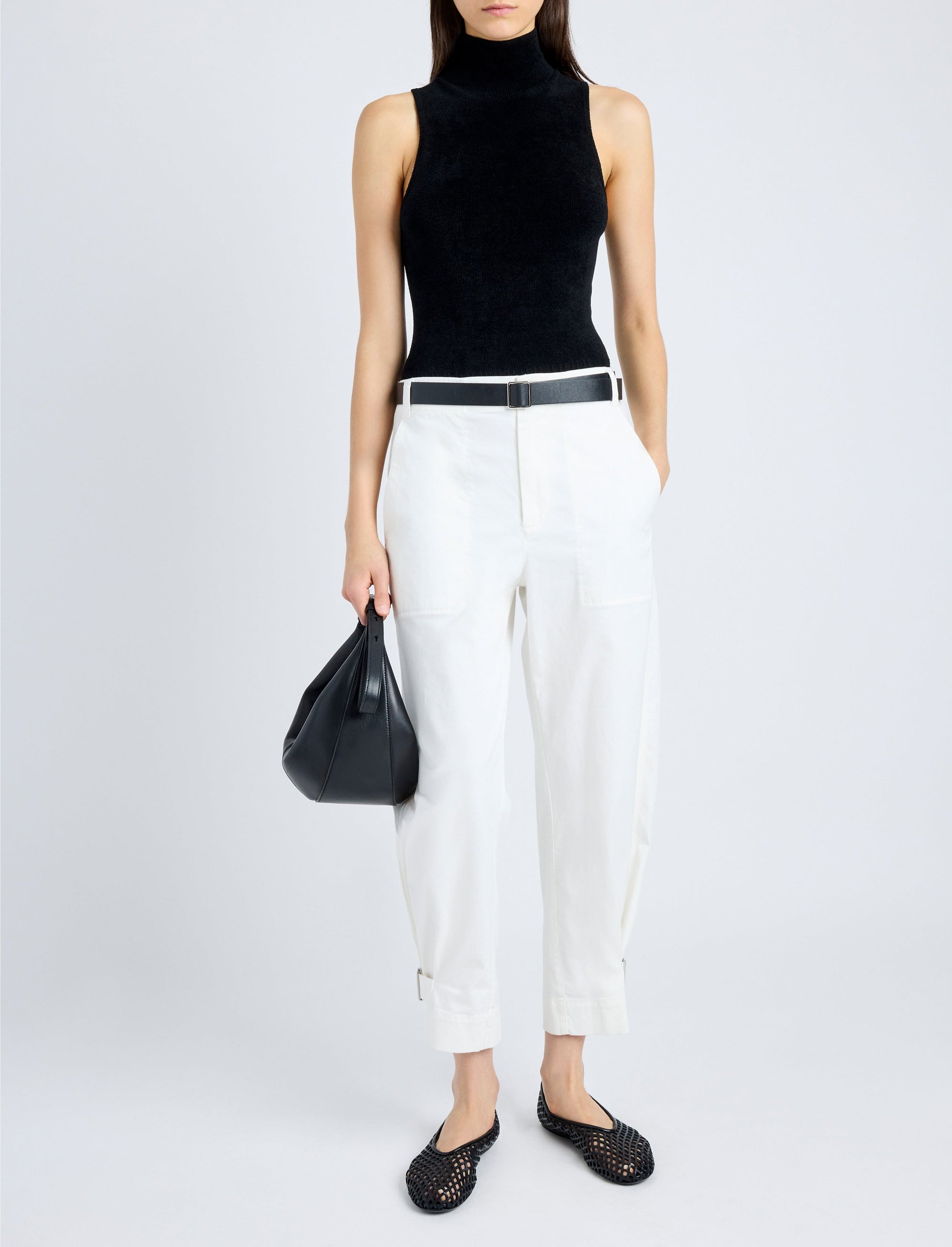 Pantalon taille haute fuselé - Off White