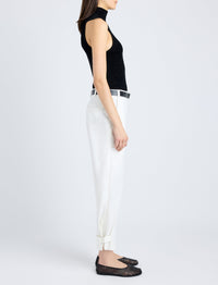 Pantalon taille haute fuselé - Off White