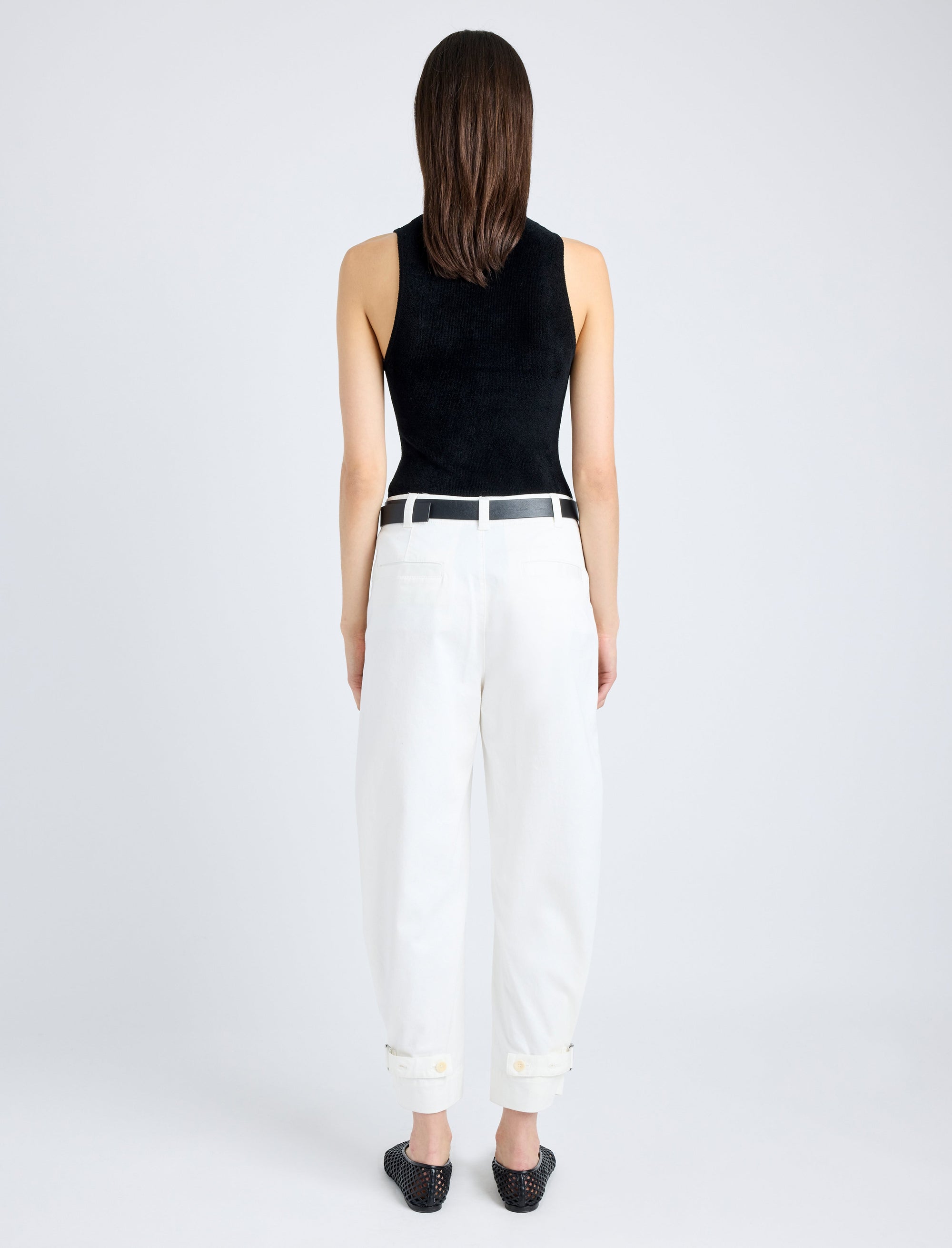 Pantalon taille haute fuselé - Off White