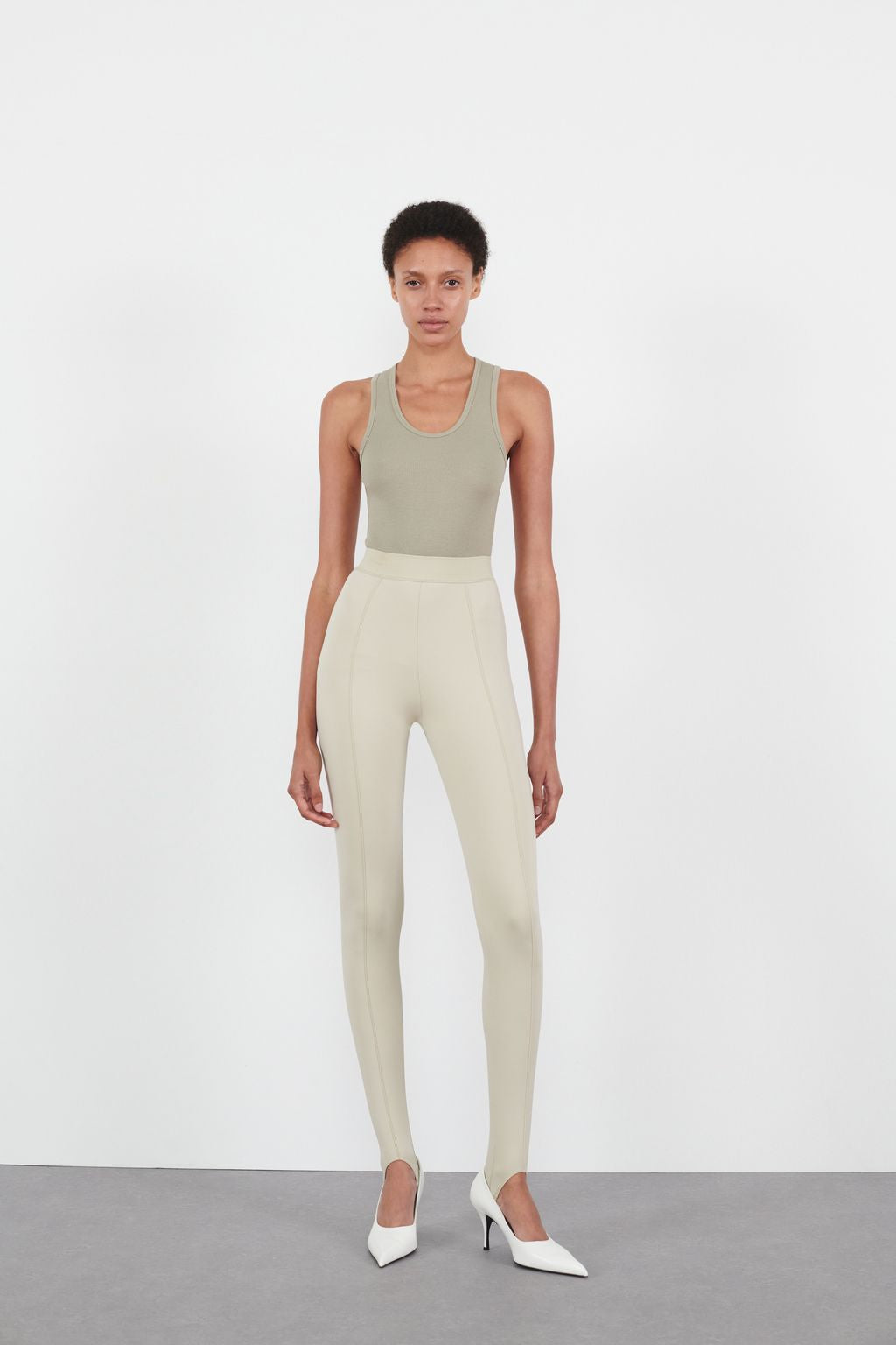 Opaque Stirrup Legging - Ash