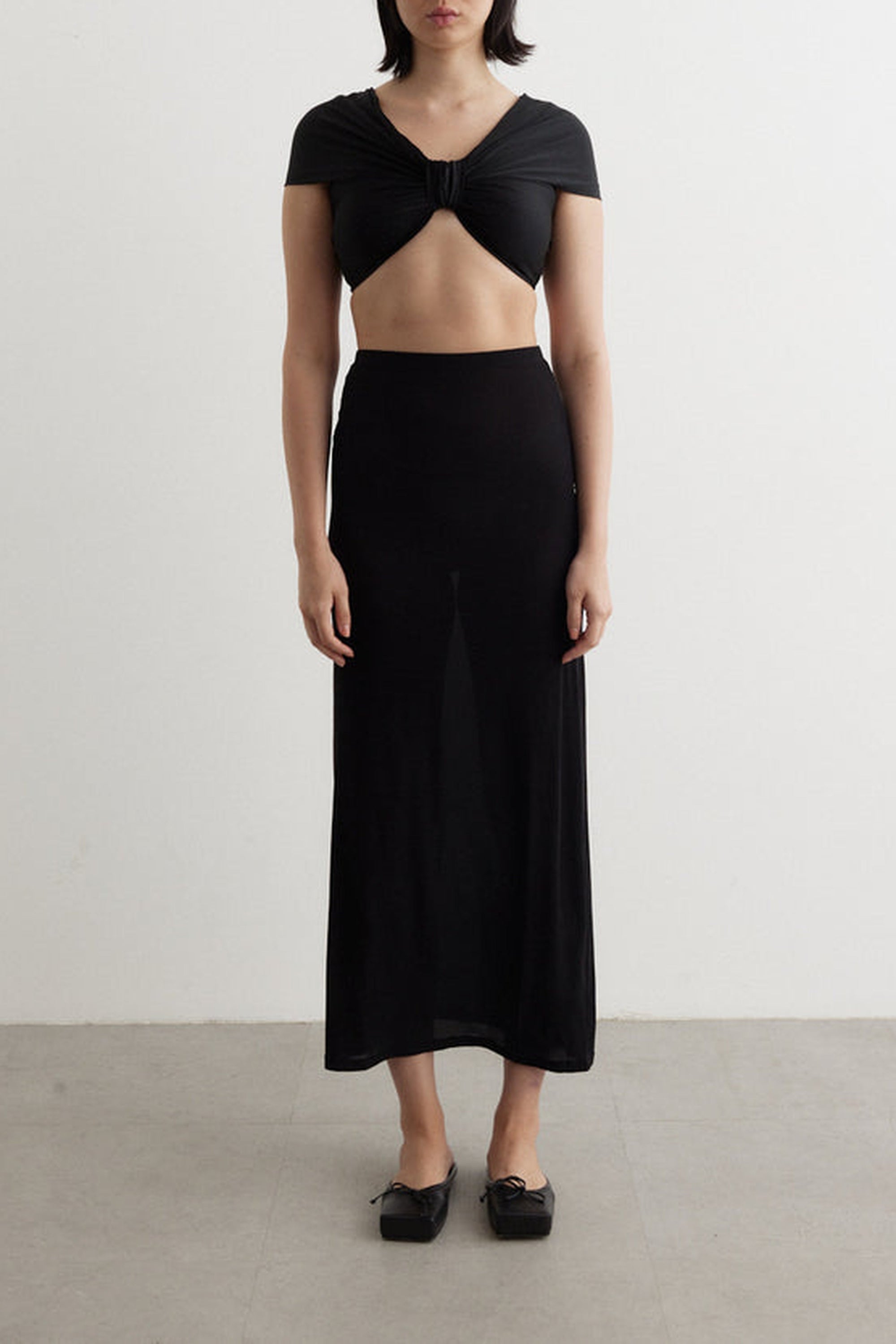 Jupe longue droite - Black