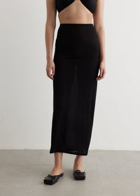 Jupe longue droite - Black
