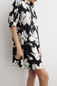 Robe courte à imprimé fleuri - Black