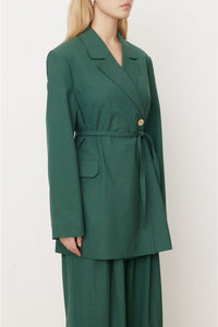 Blazer long drapé - Trekking Green