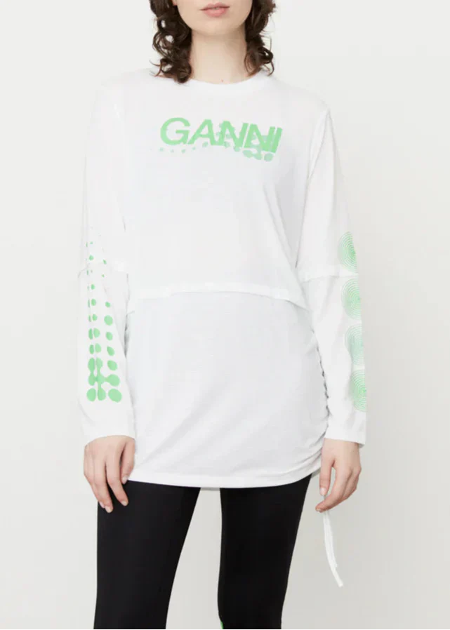 T-shirt superposé à manches longues Active en maille - Bright White