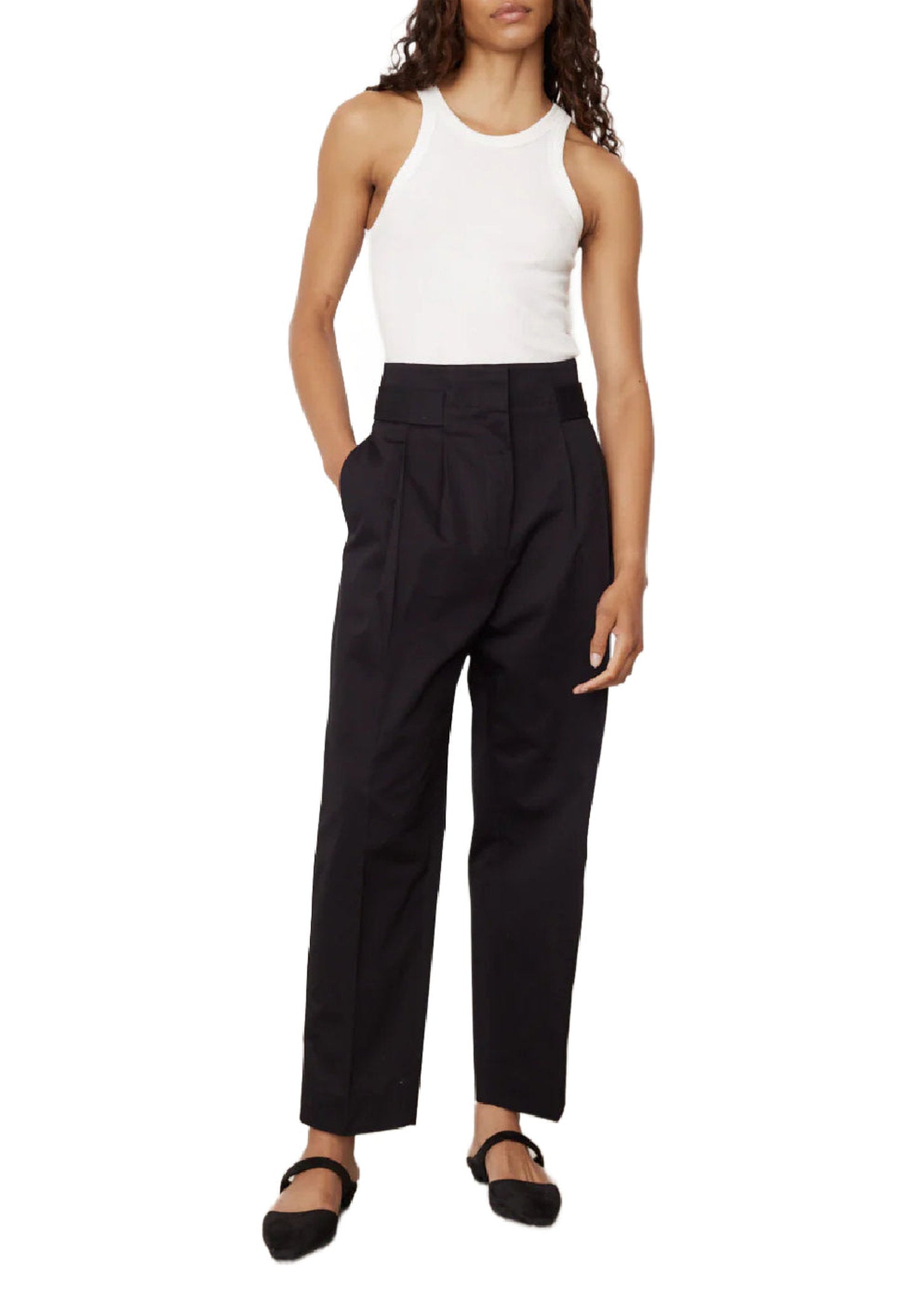 Pantalon à double plis - Black
