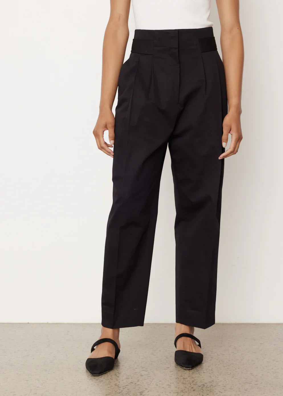 Pantalon à double plis - Black