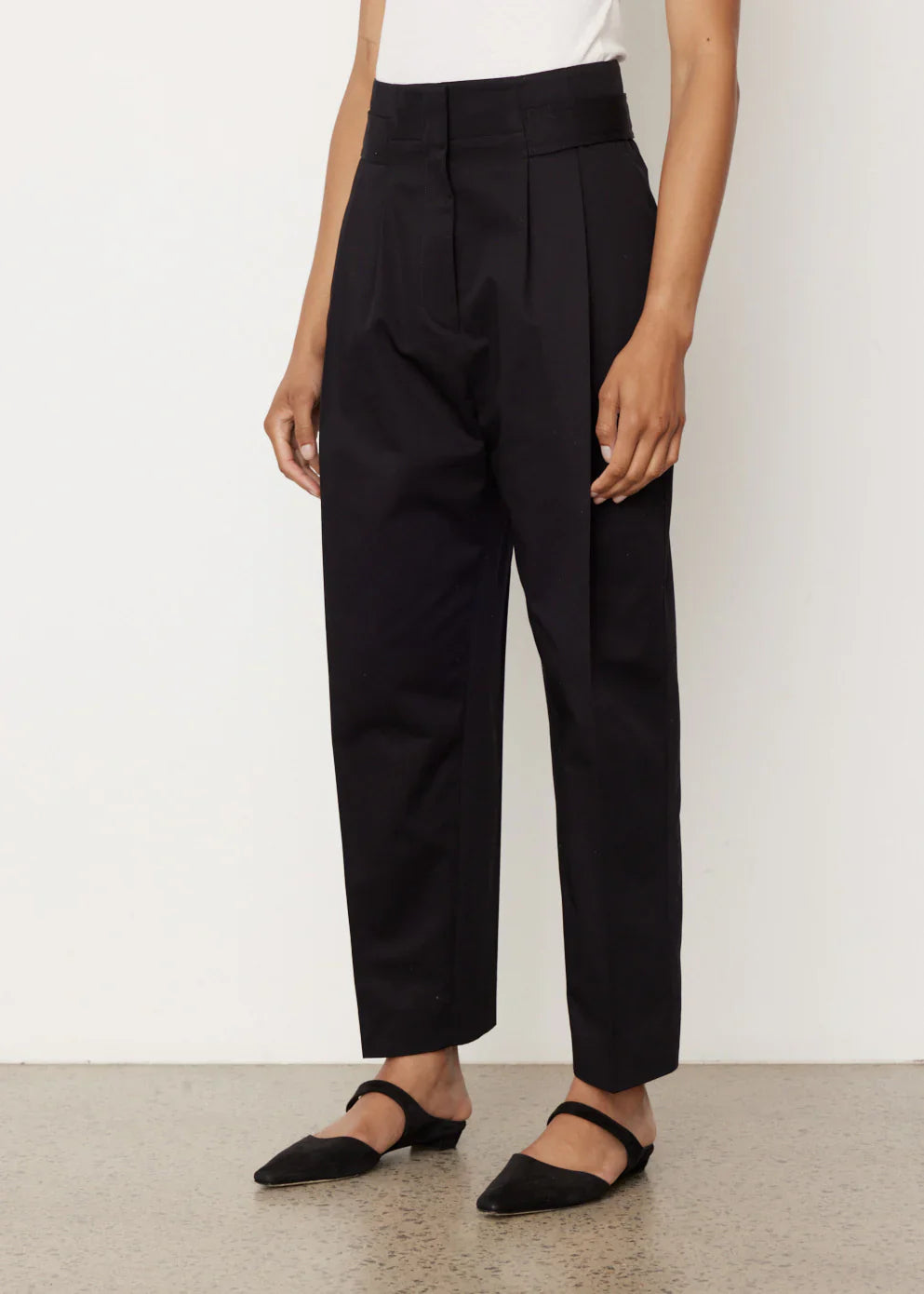 Pantalon à double plis - Black