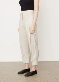 Pantalon à double plis en lin - Ecru