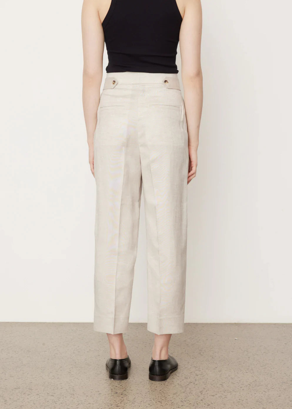 Pantalon à double plis en lin - Ecru